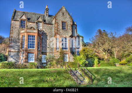 Shambellie House vista posteriore HDR (High Dynamic Range) nel novembre 2015 Foto Stock