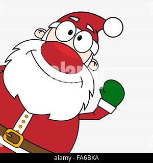 Illustrazione Vettoriale di Cartoon carino Babbo Natale Illustrazione Vettoriale