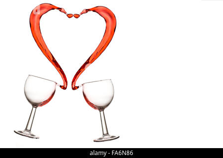 Amore cuore splash Foto Stock