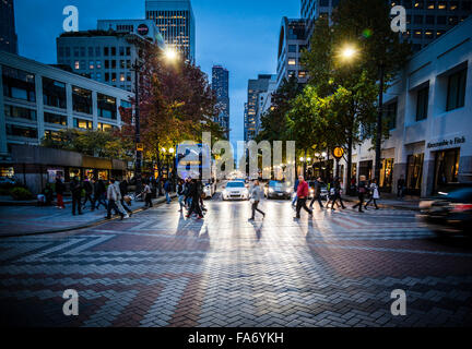 Seattle Scene di strada. Urbano per la città la vita. Washington Satate Foto Stock