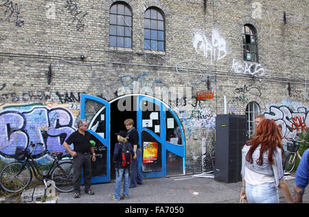 COPENHAGEN, Danimarca - 28 luglio 2012: Christiania, noto anche come Freetown Christiania è un auto-proclamato neighborho autonoma Foto Stock