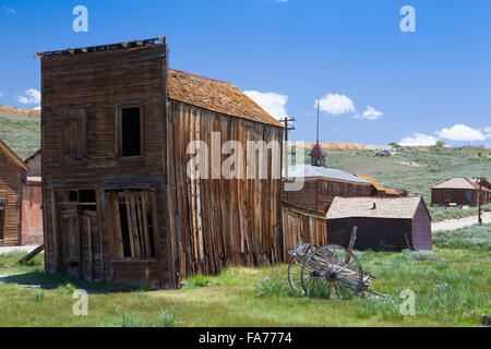 Vecchi edifici di Bodie, un originale di Ghost Town dal tardo ottocento Foto Stock