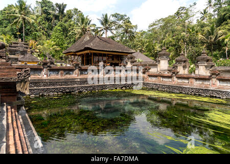 Primavera sacra dell'acqua Hindu Temple Tirta Empul nei pressi di Ubud, Bali, Indonesia Foto Stock