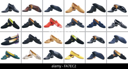 Collezione di maschio e femmina scarpe Foto Stock