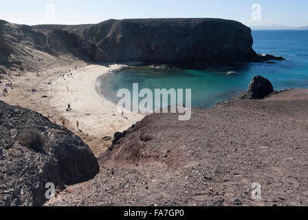 Playa Papagayo, Lanzarote, Spagna. Foto Stock