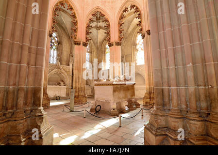 Portogallo: Fondatore la cappella del monastero di Santa Maria da Vitoria in Batalha Foto Stock