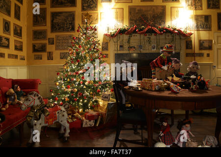 Le decorazioni di Natale al Vyne, Hampshire. Foto Stock