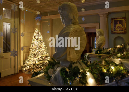 Le decorazioni di Natale al Vyne, Hampshire. Foto Stock