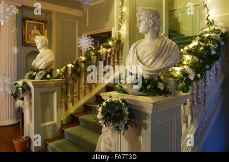 Le decorazioni di Natale al Vyne, Hampshire. Foto Stock