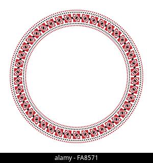Illustrazione Vettoriale di Slavic tradizionale round pattern ricamato Illustrazione Vettoriale