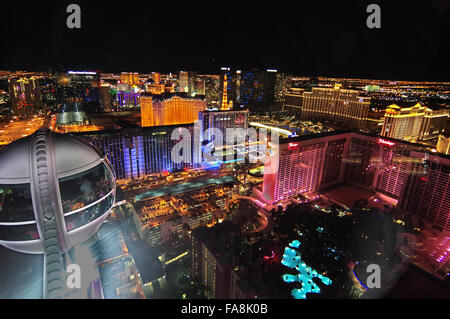 Las Vegas, Nevada, il rullo alta a Linq Hotel e Casinò sulla striscia Foto Stock