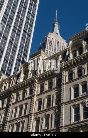 Broadway a sud dell'Empire State Building, NYC Foto Stock