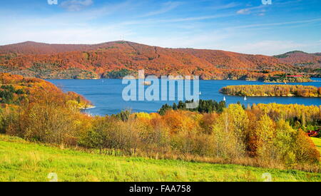 Solina Lake, monti Bieszczady, Polonia Foto Stock