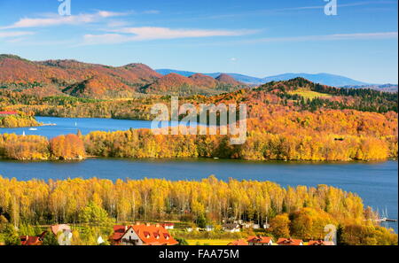 Solina Lake, monti Bieszczady, Polonia Foto Stock