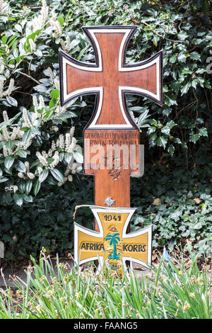 Graveside della II guerra mondiale maresciallo di campo Erwin Rommel, herrlingen, BADEN-WÜRTTEMBERG, Germania Foto Stock