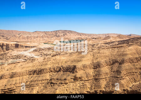 Famosa oasi di montagna Chebika in Tunisia, Nord Africa Foto Stock