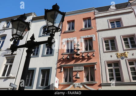 Vecchie case nella città di Bonn, Sternstraße Foto Stock