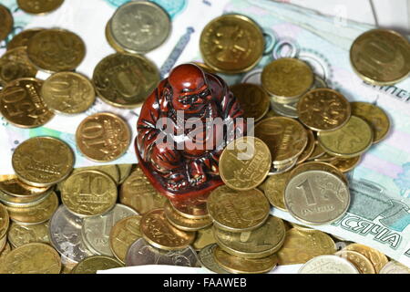 Gran mucchio di vecchi, pulire monete Foto Stock