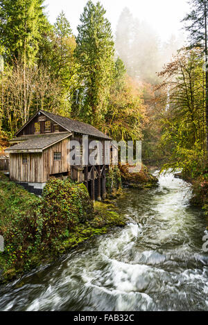 Il Cedar Creek Grist Mill nello Stato di Washington. Foto Stock