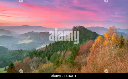 Autumn in Pieniny Mountains, Poland Foto Stock
