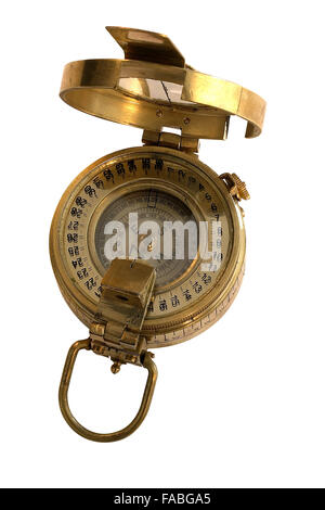 Bussola di antiquariato con tracciato di ritaglio Foto Stock