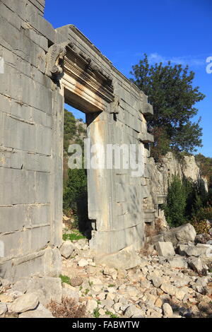 Rovine di antiche Olympos Foto Stock