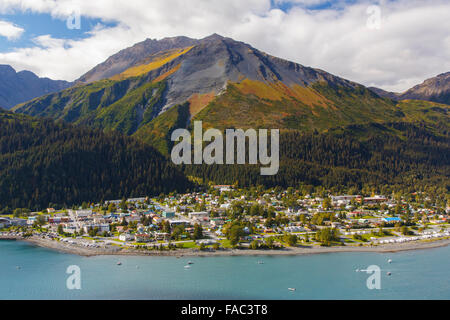 Antenna della risurrezione Bay, Seward, Alaska. Foto Stock