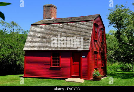 Middletown, Rhode Island: C. 1700 Casa di guardia, Generale Prescott guerra rivoluzionaria, sede a Prescott Farm Foto Stock