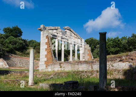 Apollonia, o Apoloni, Fier Regione, Albania. Antica città greca fondata nel VI secolo A.C. Bouleuterion. Foto Stock