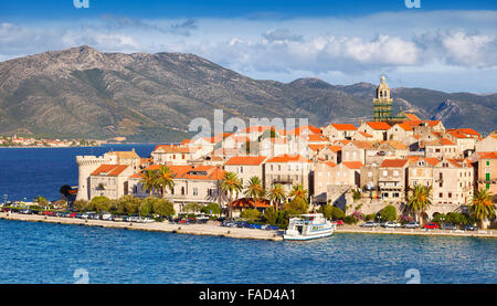 Isola di Korcula, Dalmazia, Croazia, Europa Foto Stock