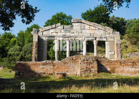 Apollonia, o Apoloni, Fier Regione, Albania. Antica città greca fondata nel VI secolo A.C. Bouleuterion. Foto Stock