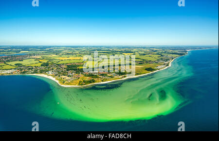 Vista aerea, secca, Sandbank, Pelzerhaken, Baltico, Neustadt in Holstein, Luebeck Bay, Hansestadt, Schleswig-Holstein, Germania Foto Stock