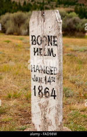 Grave Al Boot Hill Cimitero, Virginia City National Historic landmark District, Montana Foto Stock