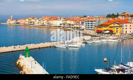 Marina a Pirano, Slovenia Foto Stock