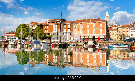 Izola Città Vecchia, Slovenia Foto Stock