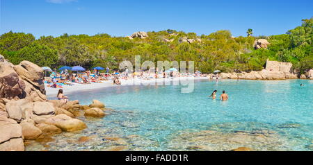 Costa Smeralda, Punta dei Spiaggia di Capriccioli, l'isola di Sardegna, Italia Foto Stock