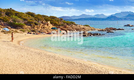 L'Isola di Sardegna - Punta dei Spiaggia di Capriccioli Costa Smeralda, Italia Foto Stock