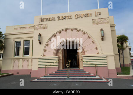 National Tobacco Company Ltd edificio art deco in Napier, Hawke's Bay, Nuova Zelanda. Foto Stock