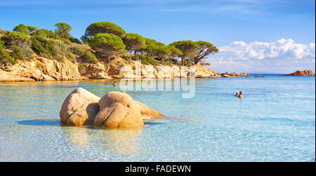 Asciaghju Beach, Porto-Vecchio, Corsica, Francia Foto Stock