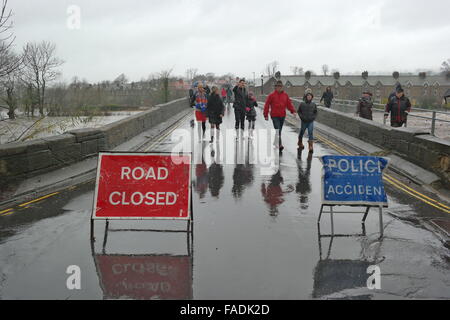 Inondazioni in Otley, Yorkshire Dicembre 2015 Foto Stock