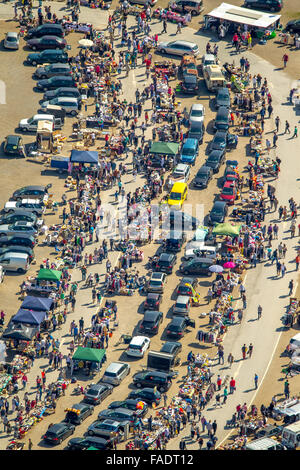 Vista aerea, 44. Summer Festival presso il Gruga con il mercato delle pulci e speciale per i bambini del mercato delle pulci - il più grande del suo genere Foto Stock