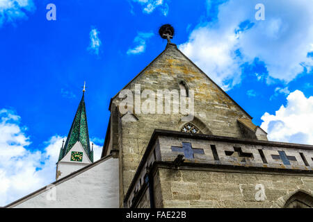 Chiesa di San Giovanni Battista la Chiesa al Marketplace in Bad Saulgau, Germania Foto Stock