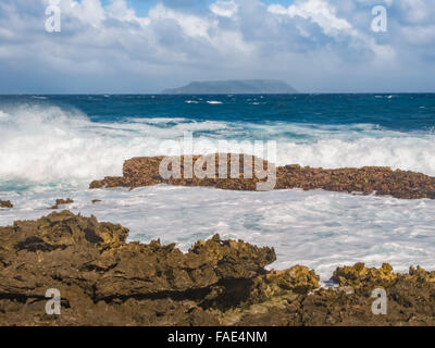 POINTE DES CHATAUX, Grand Terre Guadalupa - dicembre 2012. Foto Stock