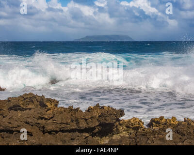 POINTE DES CHATAUX, Grand Terre Guadalupa - dicembre 2012. Foto Stock