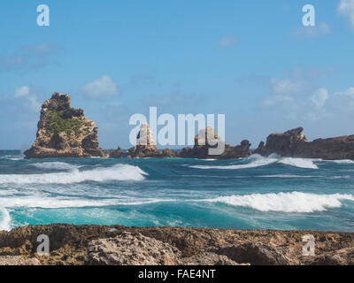 POINTE DES CHATAUX, Grand Terre Guadalupa - dicembre 2012. Foto Stock