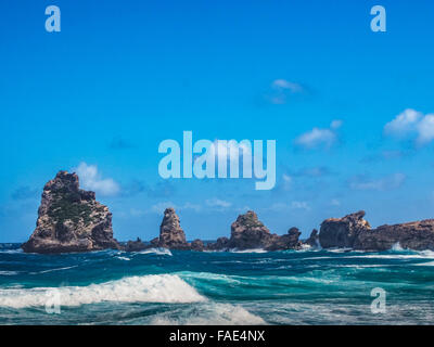 POINTE DES CHATAUX, Grand Terre Guadalupa - dicembre 2012. Foto Stock