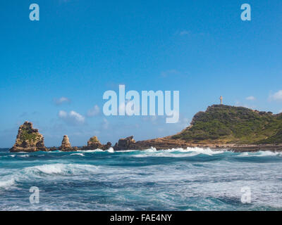 POINTE DES CHATAUX, Grand Terre Guadalupa - dicembre 2012. Foto Stock