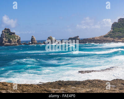 POINTE DES CHATAUX, Grand Terre Guadalupa - dicembre 2012. Foto Stock