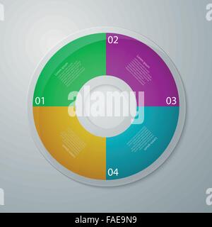 Illustrazione Vettoriale infographics cerchio Illustrazione Vettoriale