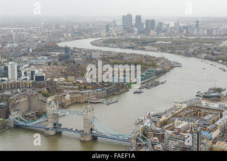 Vista panoramica dal grattacielo Shard, Londra England Regno Unito Regno Unito Foto Stock
